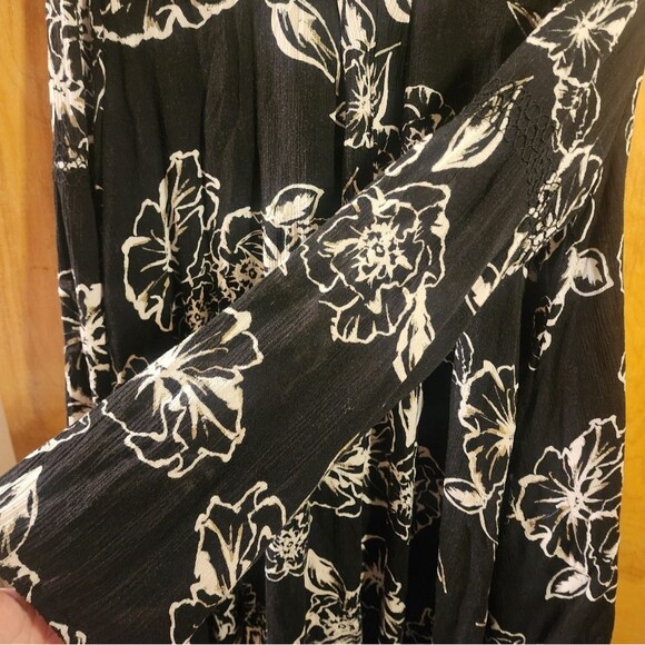 Free People Small Lost In You Printed Tunic Dress Floral Flowy High Neck Hippie - Picture 11 of 11